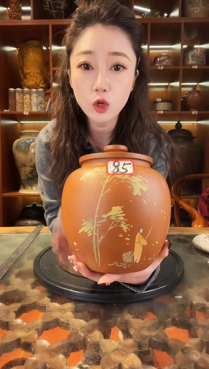 【闪购商品】缸云南建水紫陶复烧小茶罐@85