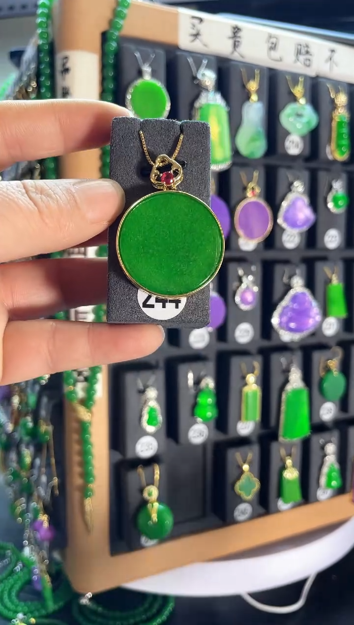 【闪购商品】翡翠耳饰银S925镶嵌老224