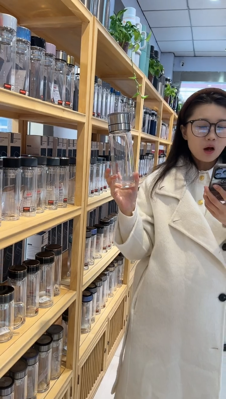 【闪购商品】双层高档400ml高硼硅茶杯