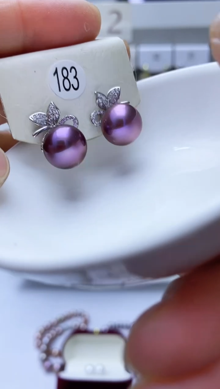 【闪购商品】淡水珍珠耳饰银S925镶嵌183