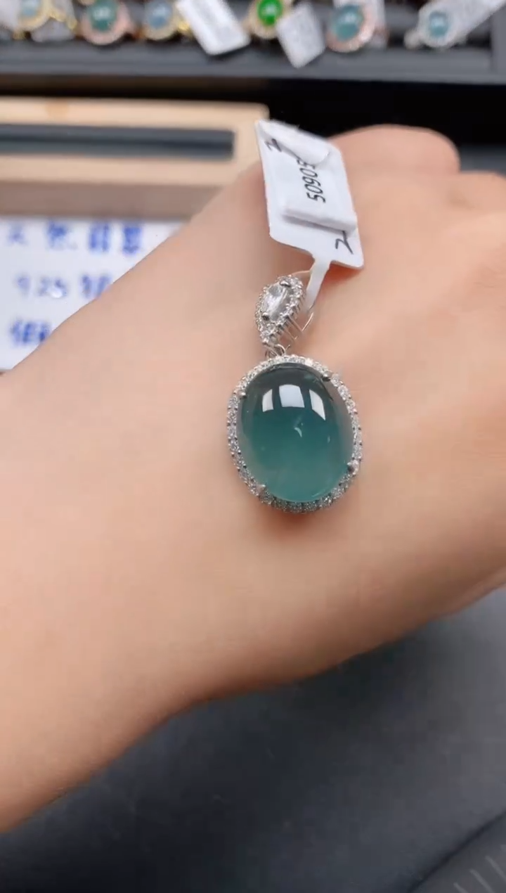 银S925镶嵌戒指翡翠11111