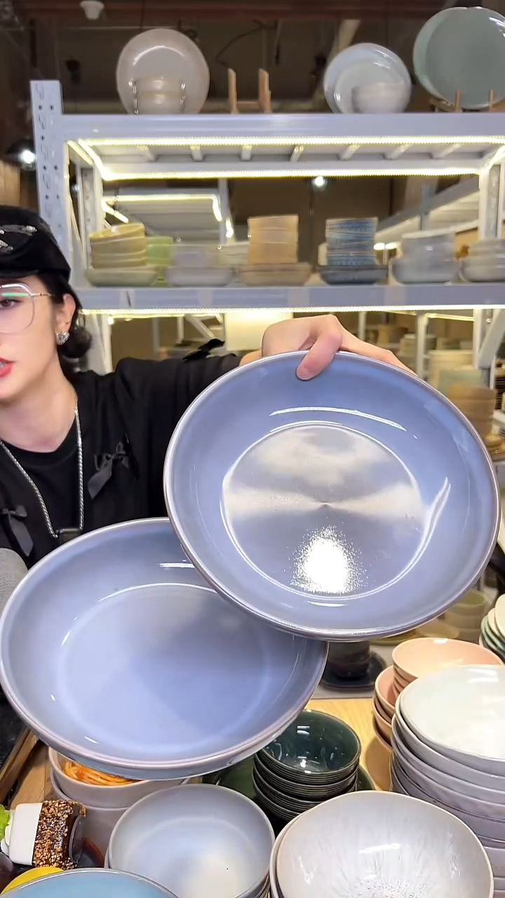 瓷73外贸尾货高温釉下彩陶瓷餐具默认微瑕