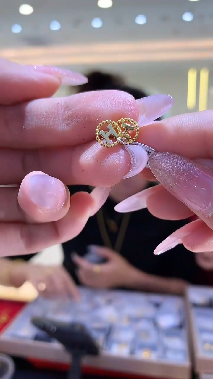 【闪购商品】定制足金耳饰一对耳饰       