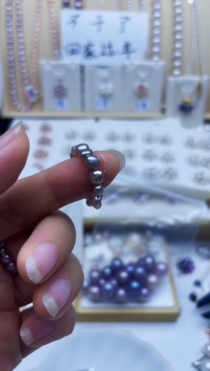 未镶嵌戒指淡水珍珠碎碎平安戒指多样性发其一