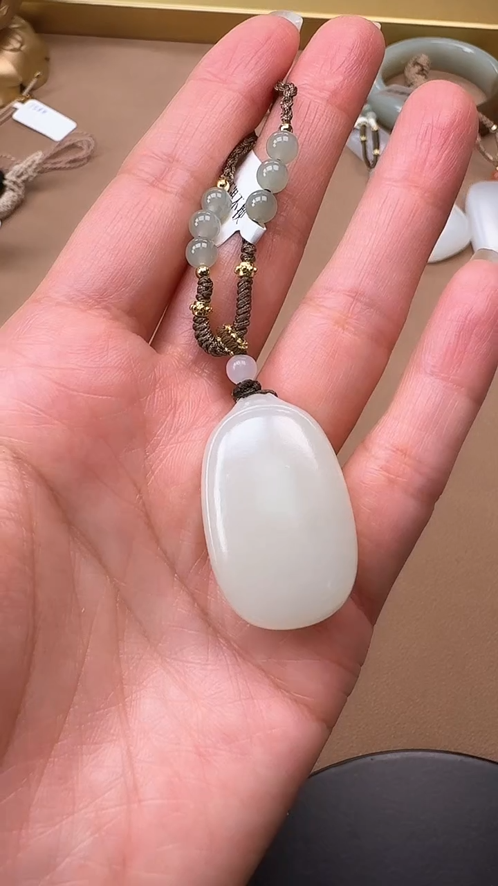 【闪购商品】和田玉吊坠未镶嵌1430 平安牌