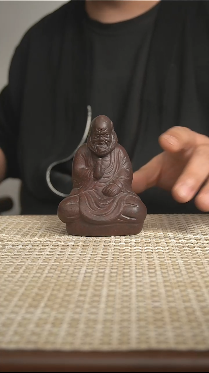 紫砂茶宠宜兴紫砂达摩茶宠
