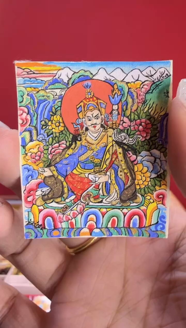 吊坠莲老师-热贡纯手绘唐卡