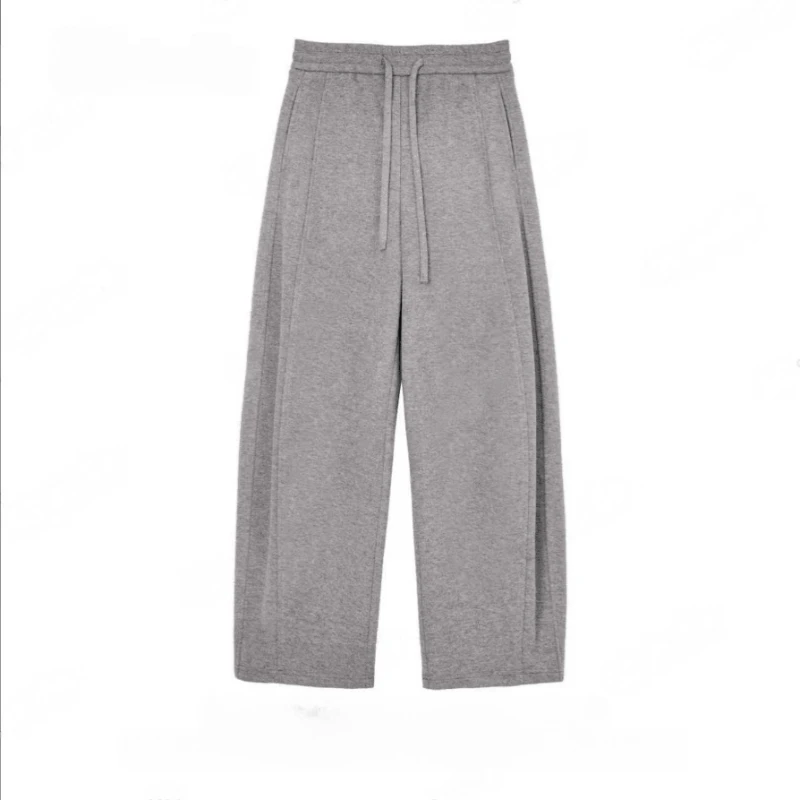 2026年新款休闲弯刀裤女冬季新款加绒加厚显瘦直筒阔腿卫裤