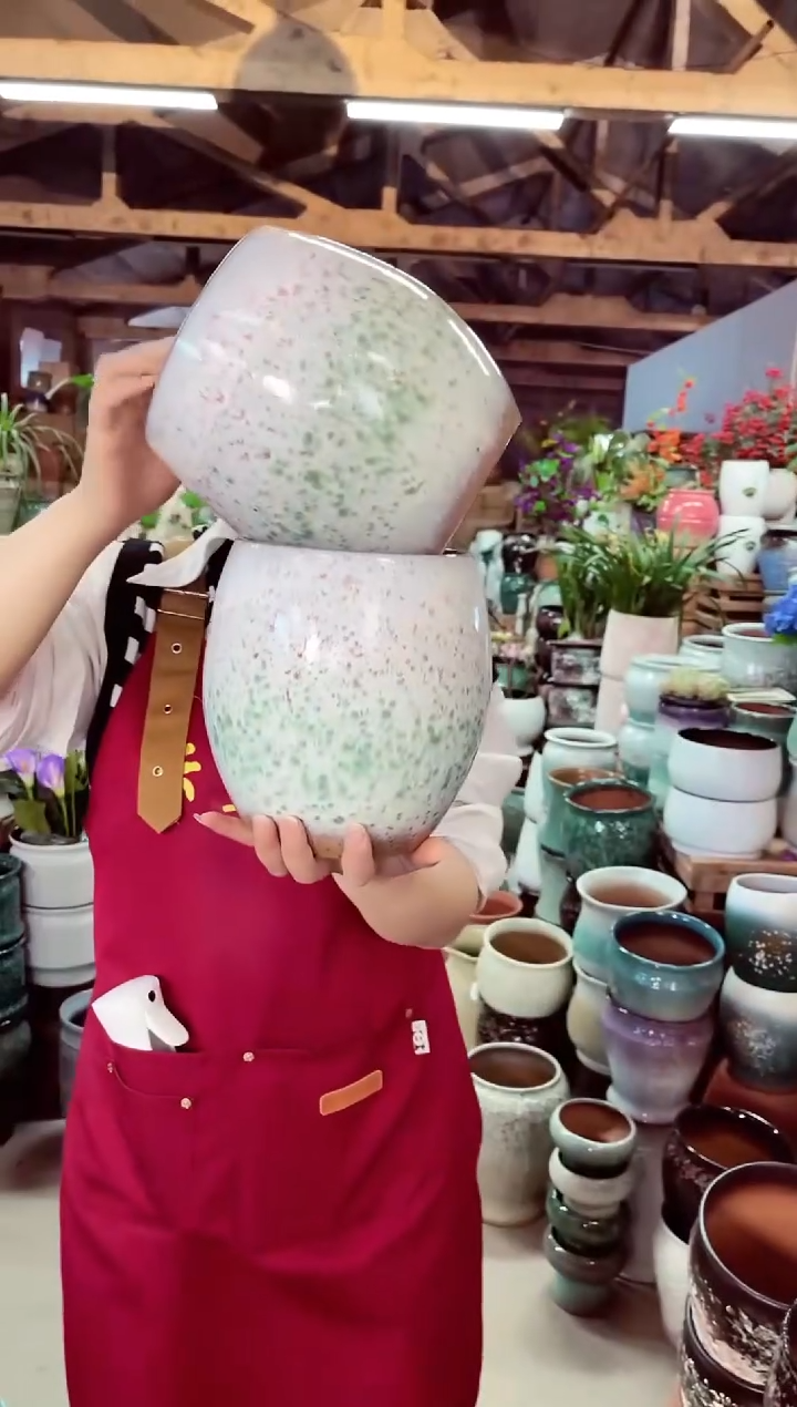 紫砂花盆高20口15