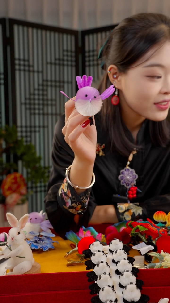 刺绣囍*✨非遗绒花手工饰品