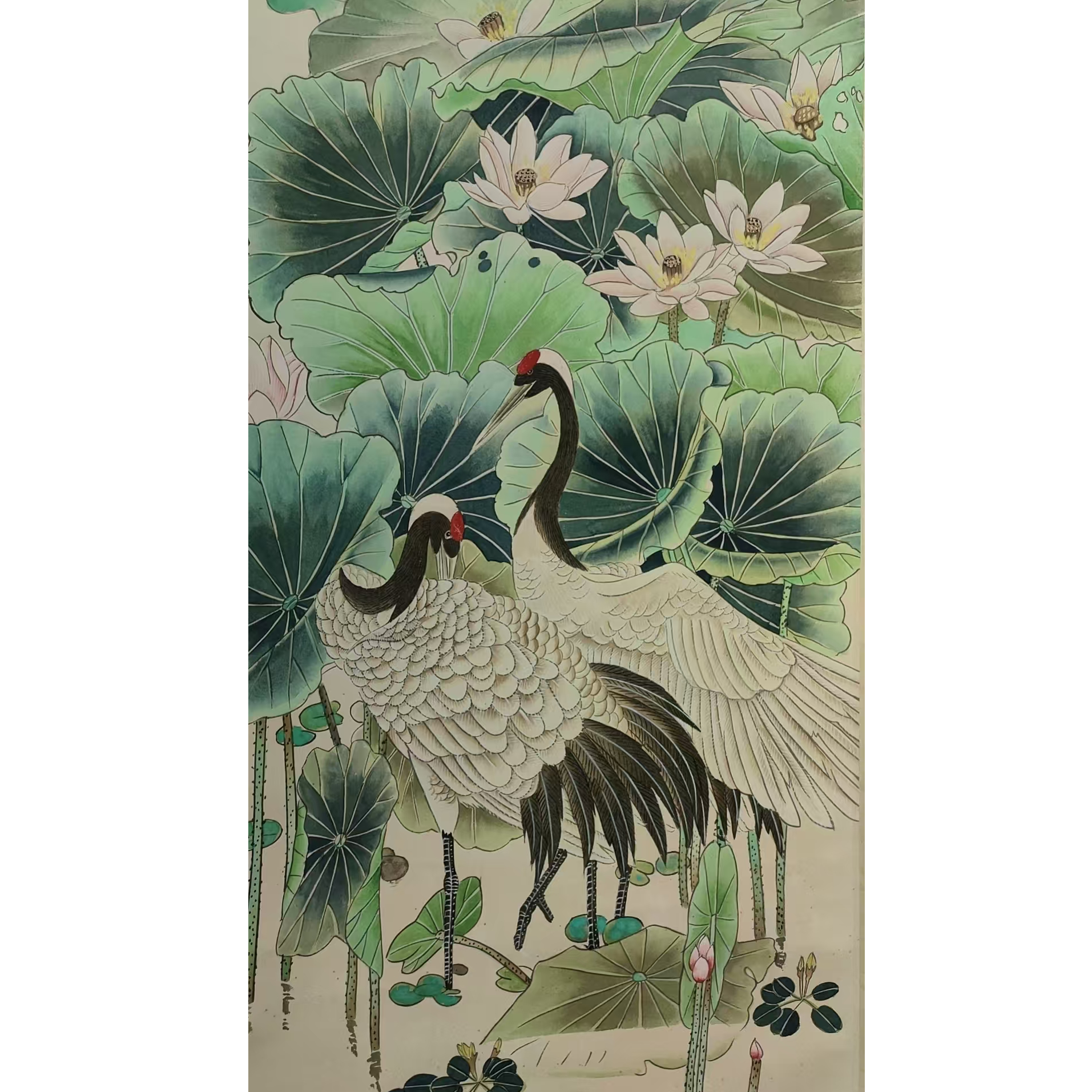 陈      花鸟立轴96/44带书籍