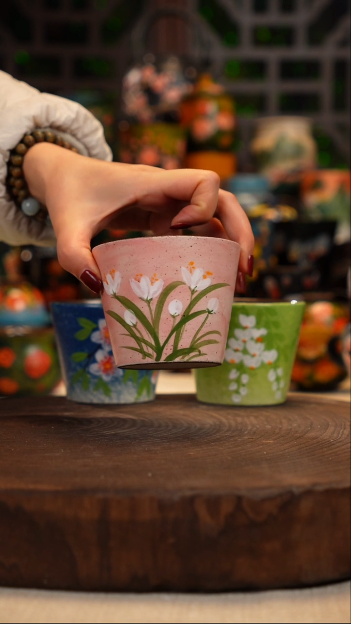  油画   釉下彩  杯子