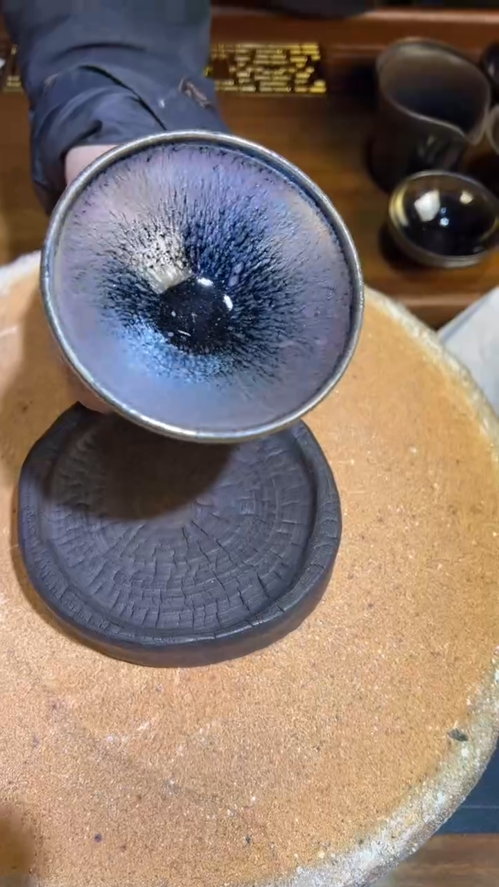 【闪购商品】茶盏田老师柴烧建盏灯盏紫金油滴