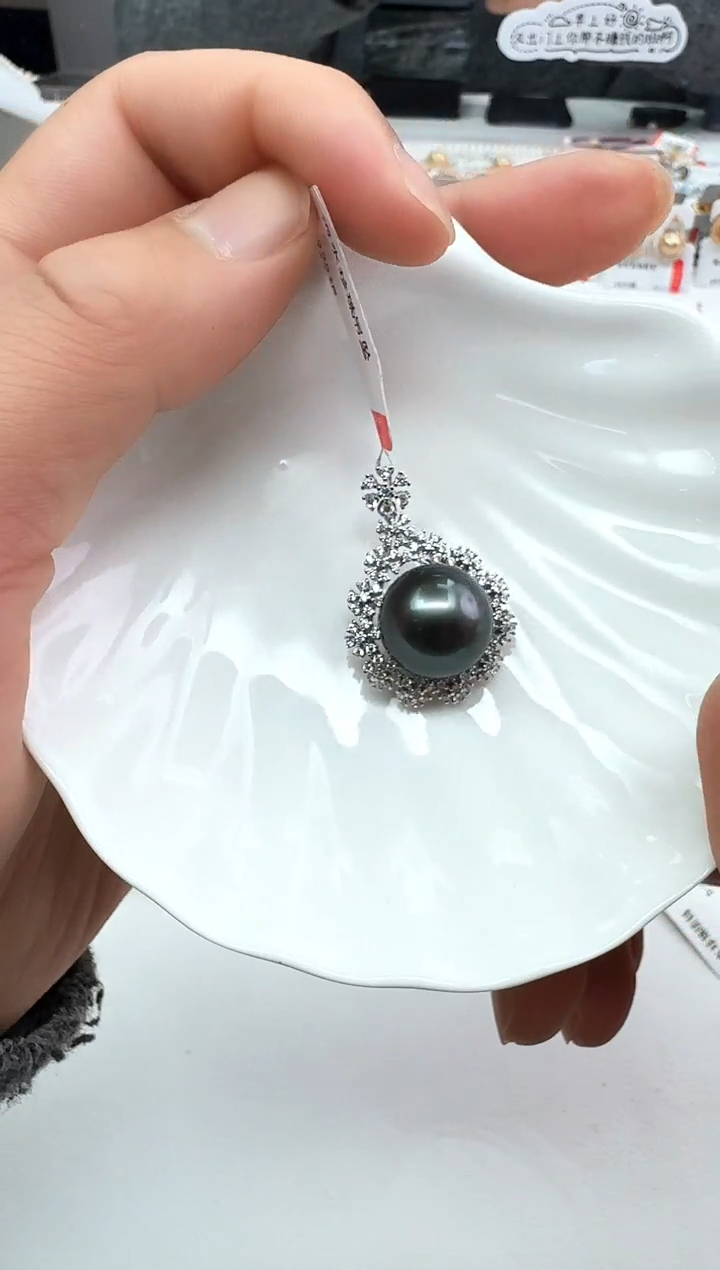 【闪购商品】海水珍珠AQ银S925镶嵌海水珍珠吊坠@@HD245