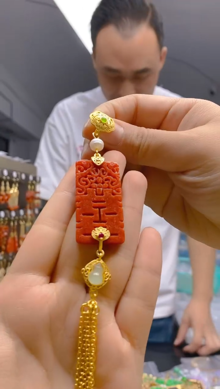 【闪购商品】翡翠耳饰合金0271翡翠压襟