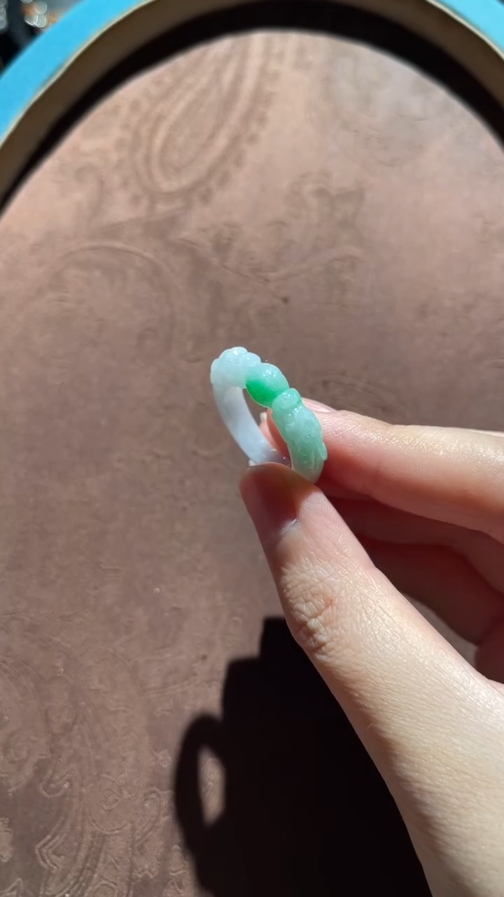 未镶嵌戒圈翡翠红翡绿翠