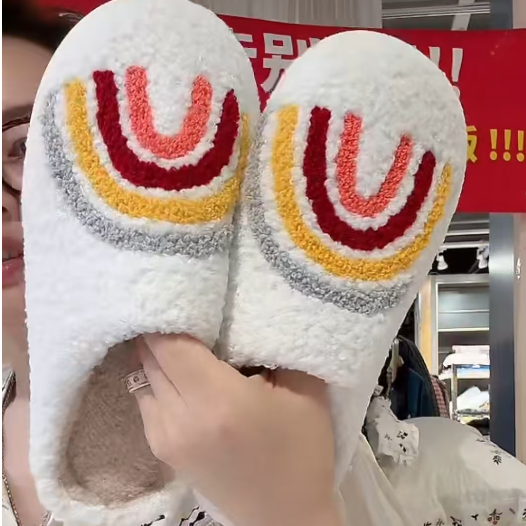 【超级红】羊羔绒拖鞋