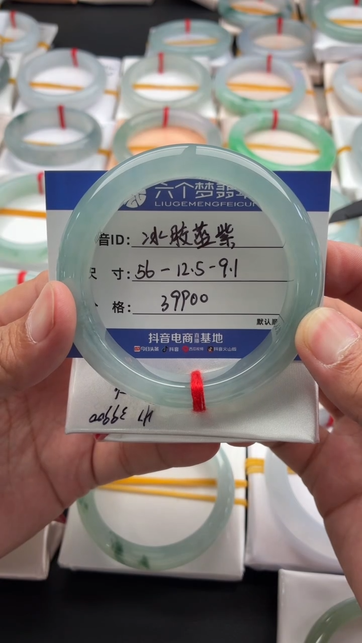 未镶嵌手镯翡翠冰胶蓝紫 48小时鉴赏期