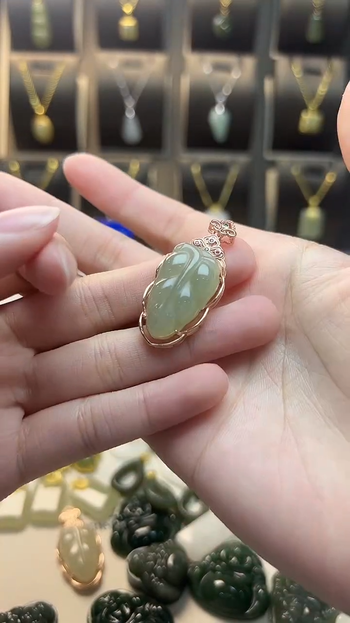 吊坠(不含链)银S925镶嵌和田玉吊坠(不含链) 银S925镶嵌 和田玉