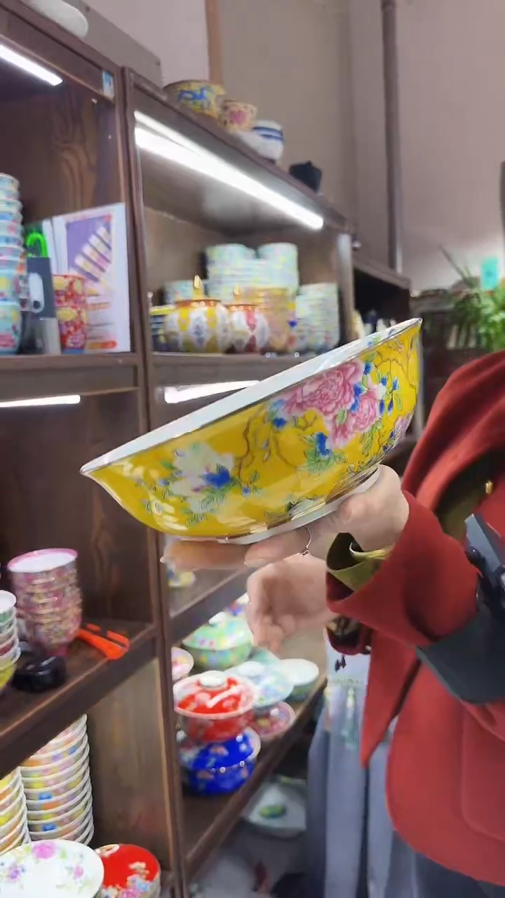 【闪购商品】瓷片9英寸大汤碗景德镇万花1个