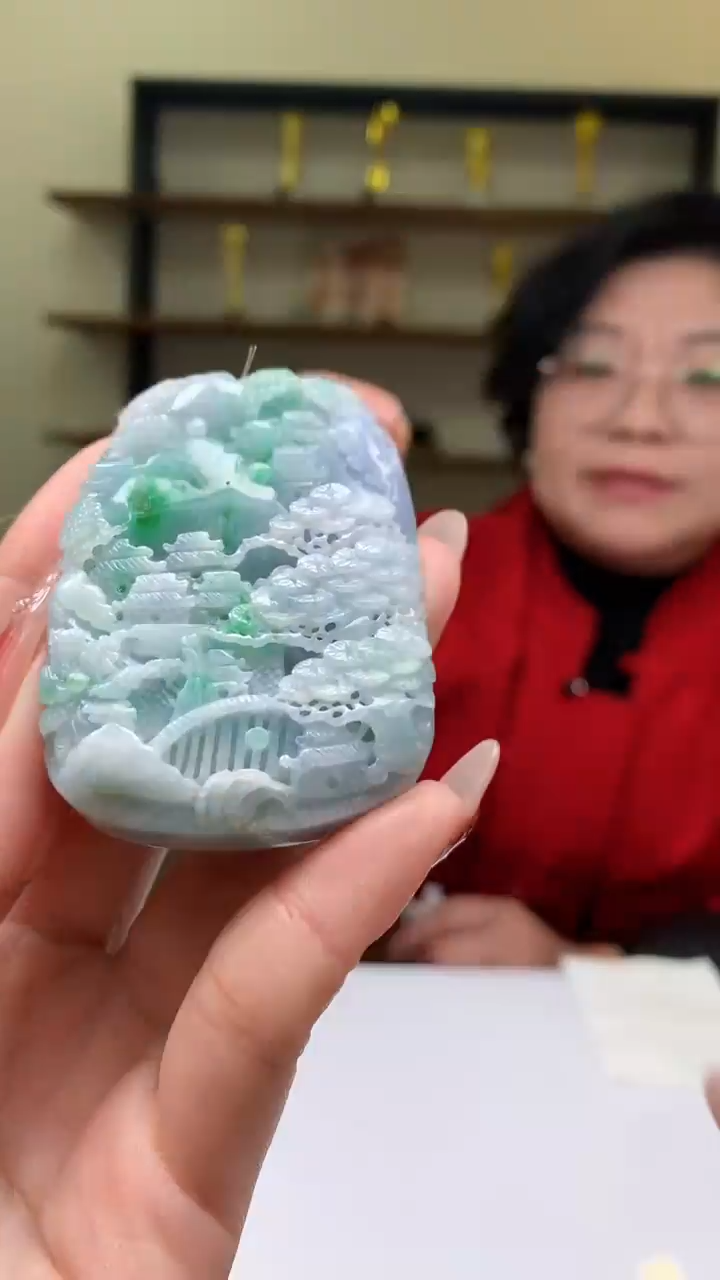 【闪购商品】定制翡翠未镶嵌1071ry-毛货挂件124