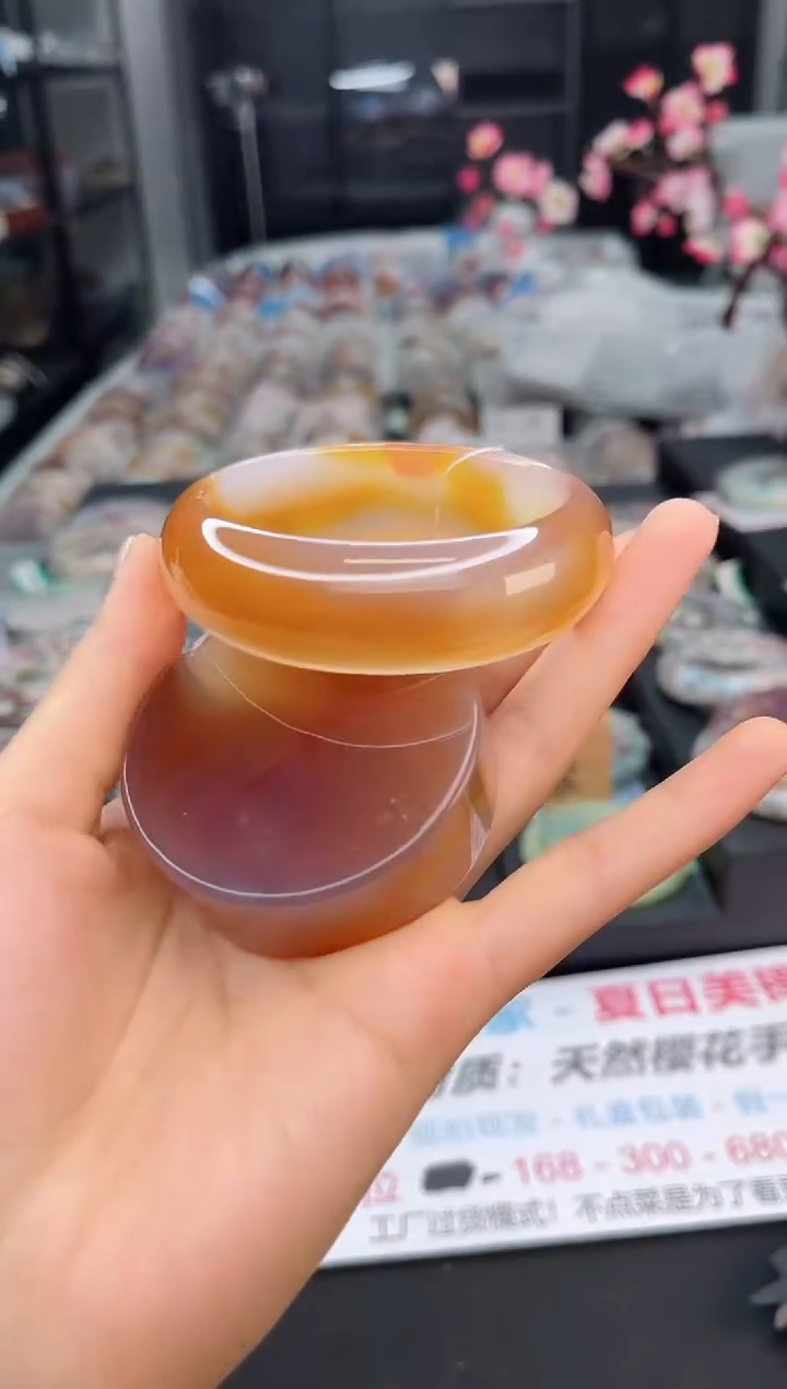 石英质玉手镯未镶嵌58圈口（赠送镯心）6674989