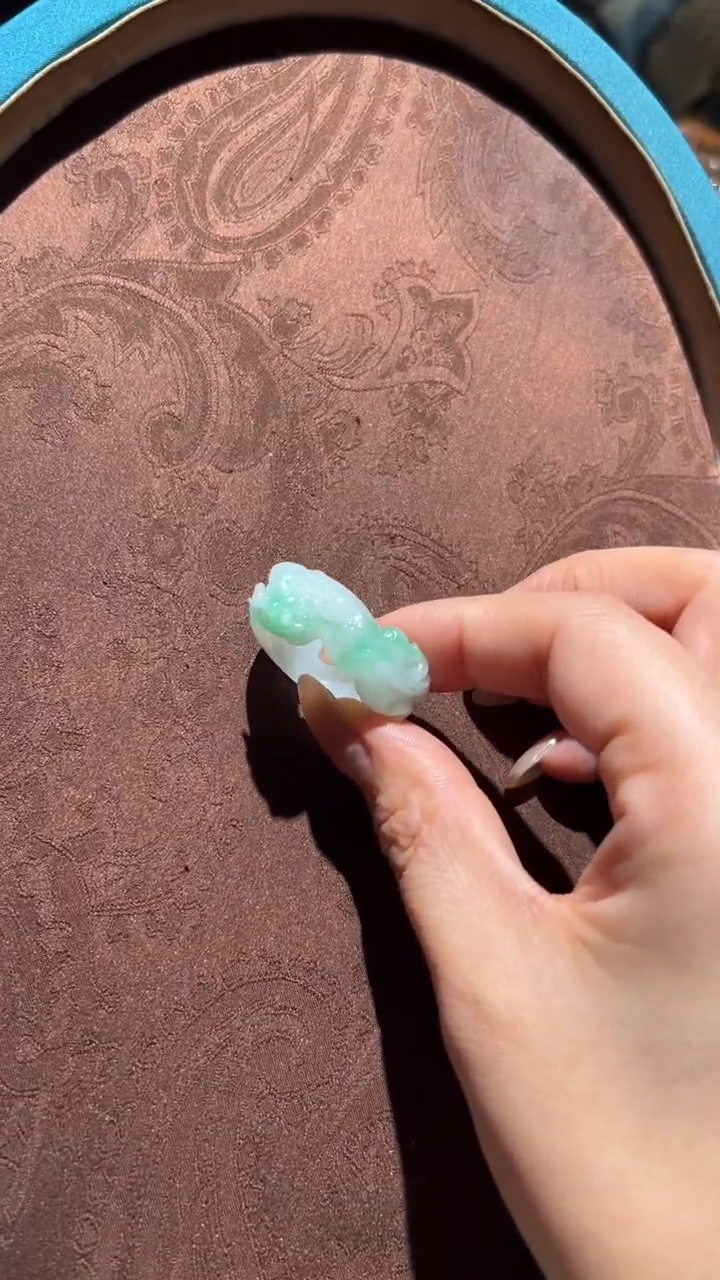 【闪购商品】翡翠戒圈未镶嵌红翡绿翠 08号