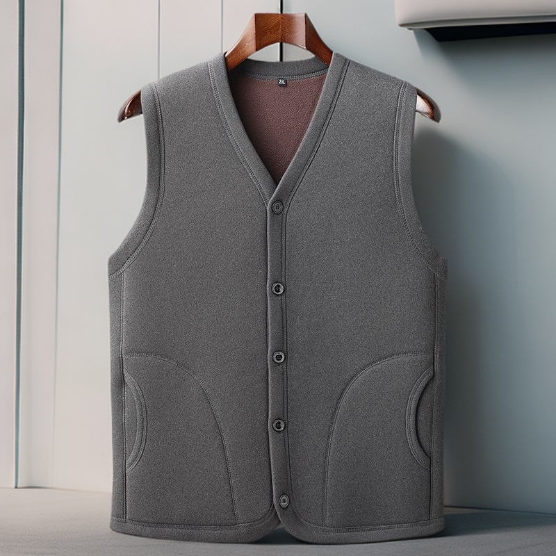 秋冬季中老年男加绒加厚保暖马甲外套老人坎肩爸爸装保暖爷爷背心