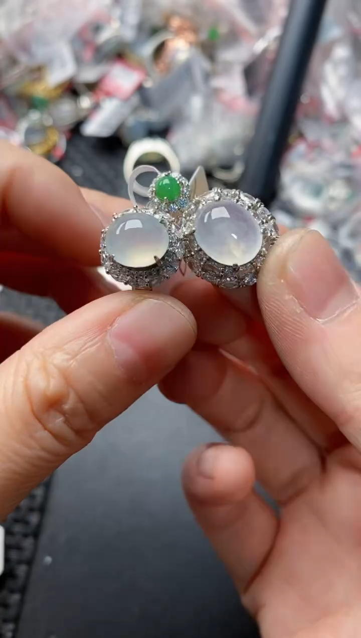 银S925镶嵌戒指翡翠111111