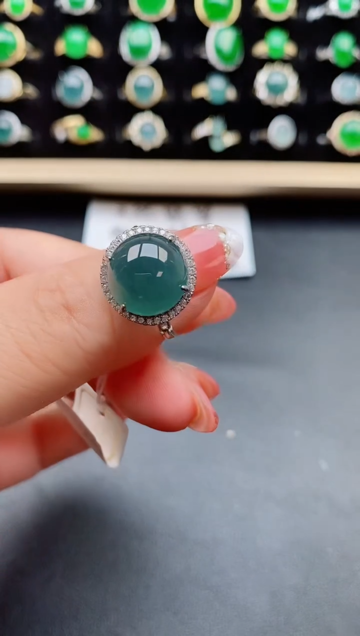 【闪购商品】翡翠戒指银S925镶嵌121212