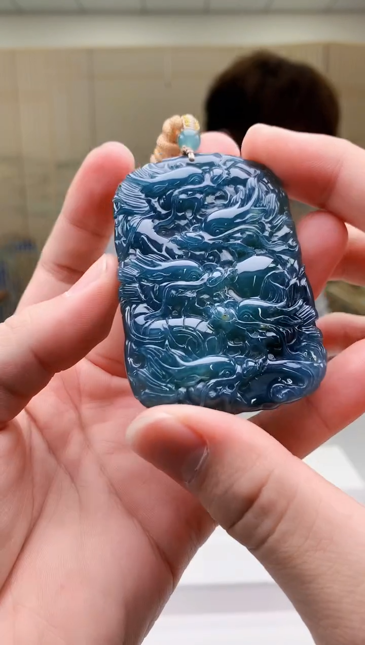 【闪购商品】定制翡翠未镶嵌4868bb-毛货挂件30