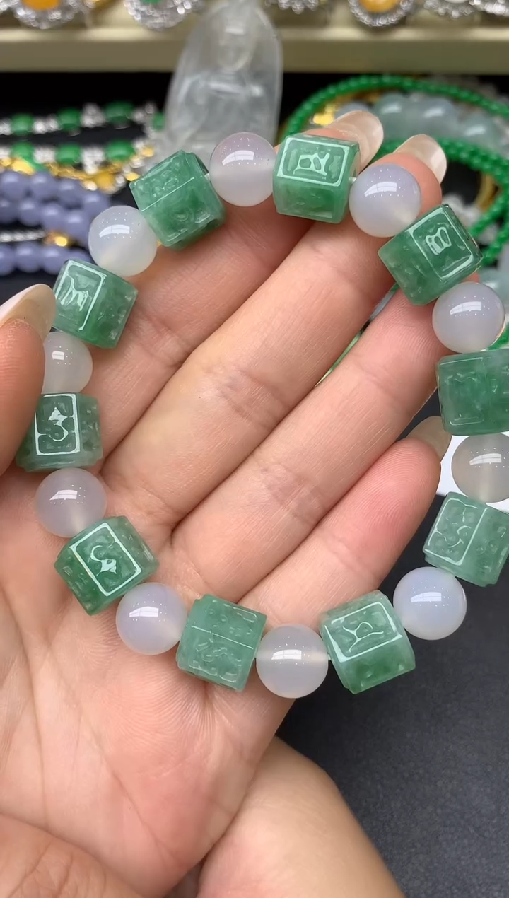 未镶嵌手串翡翠318-七夕珠宝季