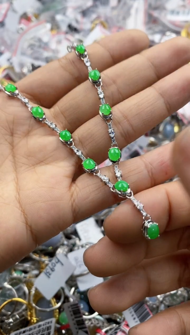 银S925镶嵌戒指翡翠777                3