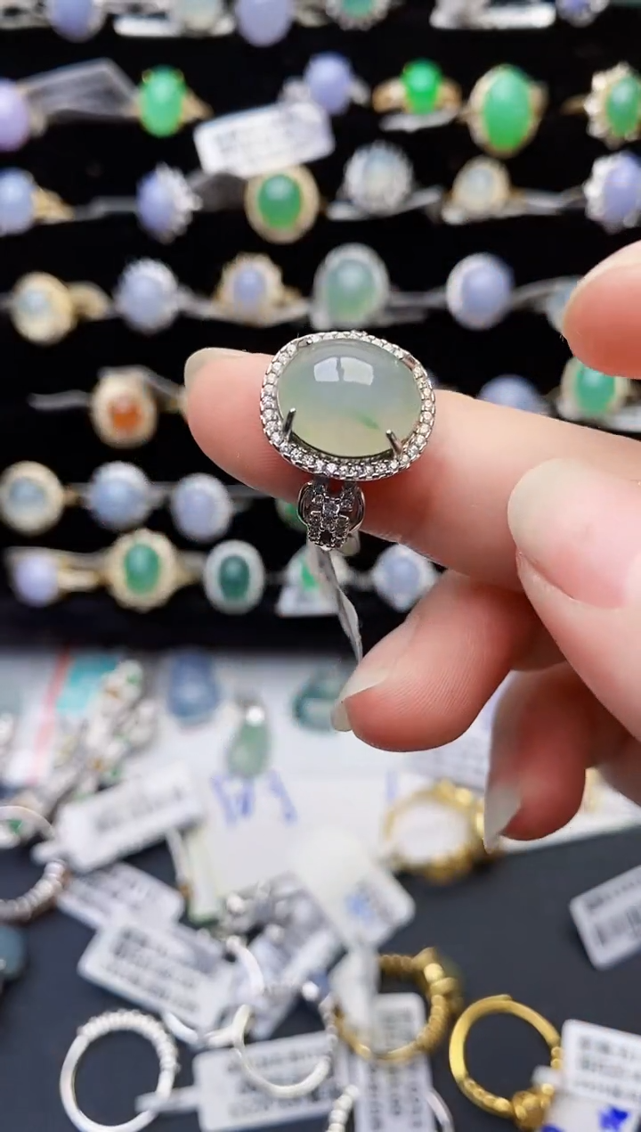 颈饰银S925镶嵌翡翠0541