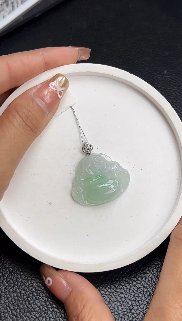 【闪购商品】翡翠颈饰18K金镶嵌YM269-4 佛公