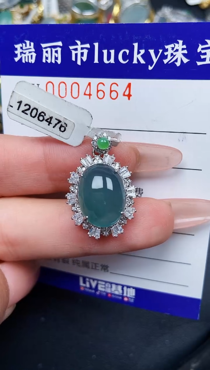 【闪购商品】翡翠颈饰银S925镶嵌4664