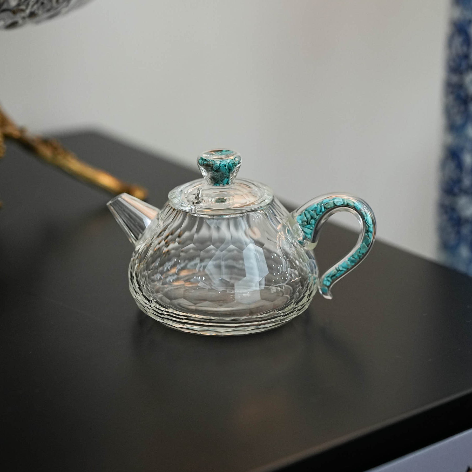 【奇居巍】绿松玲珑小品壶小茶壶咖啡壶花茶壶水壶