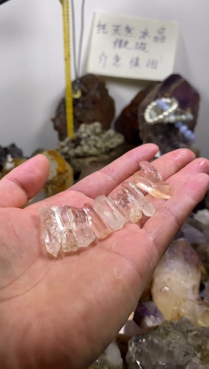 未镶嵌珠宝半成品水晶1号10颗水晶柱原石
