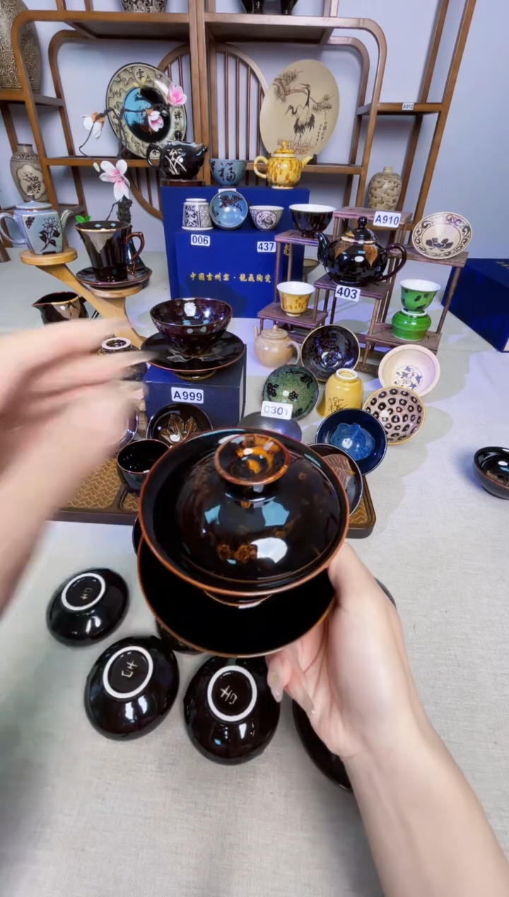 不**人【主人杯+客杯+盖碗】非遗大师手工高温瓷特价款