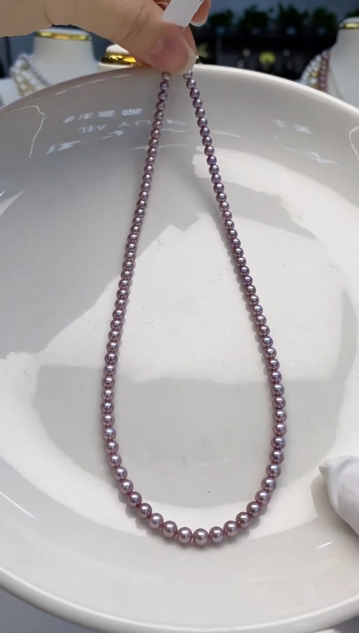 【闪购商品】淡水珍珠项链未镶嵌淡水项链4-5