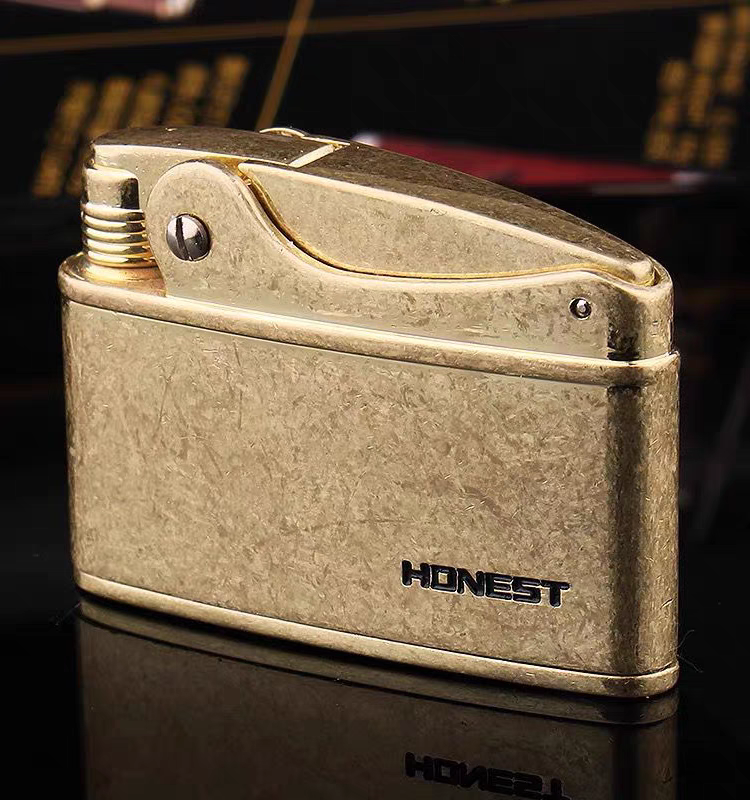 海鹰3#黄铜滚花 煤油磕头打火机