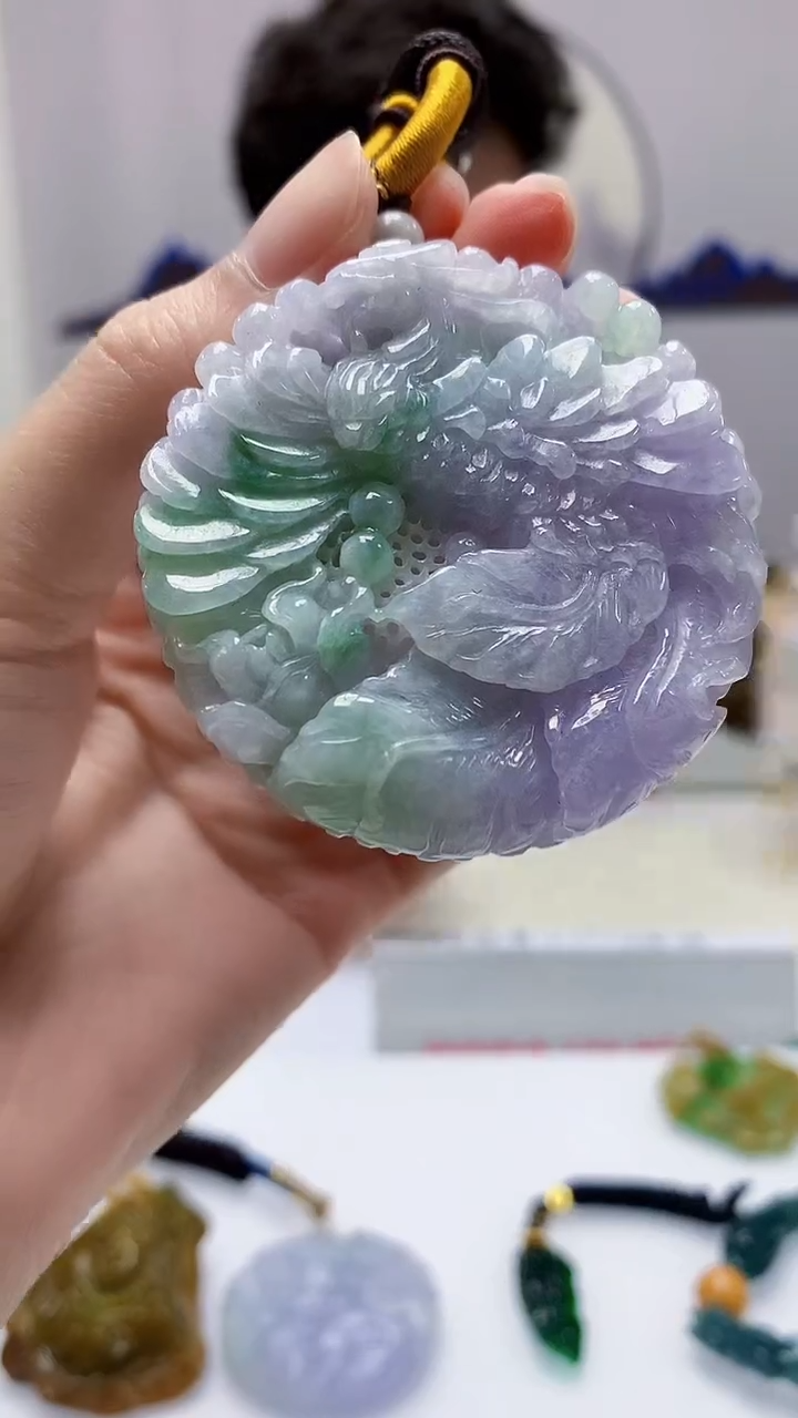 【闪购商品】定制翡翠未镶嵌4688zm-毛货挂件凤凰258