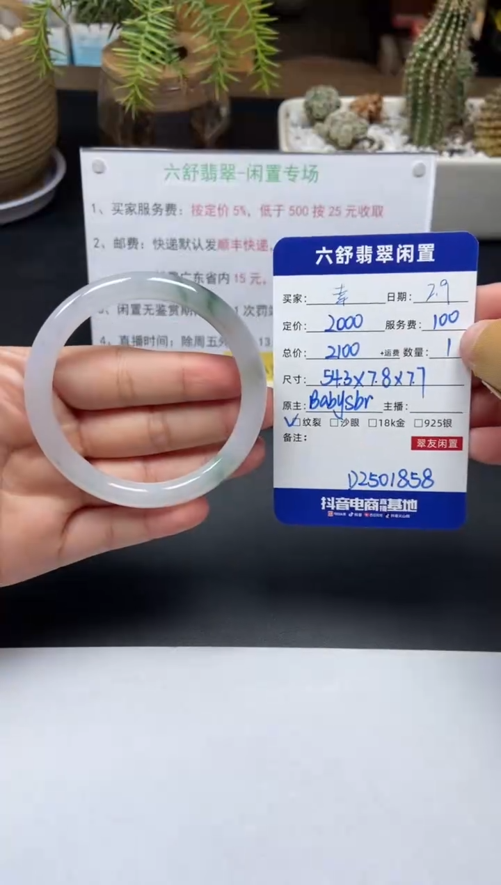 【闪购商品】翡翠手镯未镶嵌D2501858
