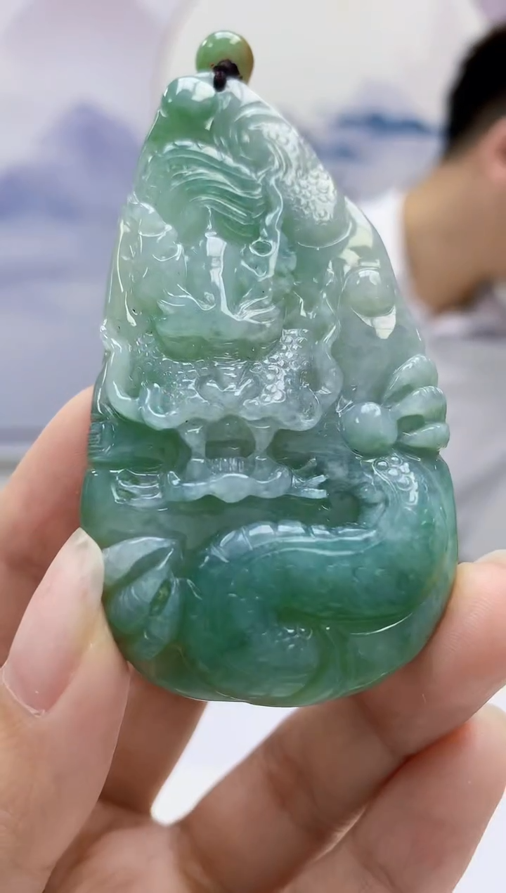定制翡翠未镶嵌4868kk-毛货挂件87