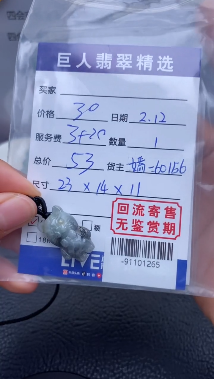 【闪购商品】翡翠颈饰未镶嵌多人-91101265