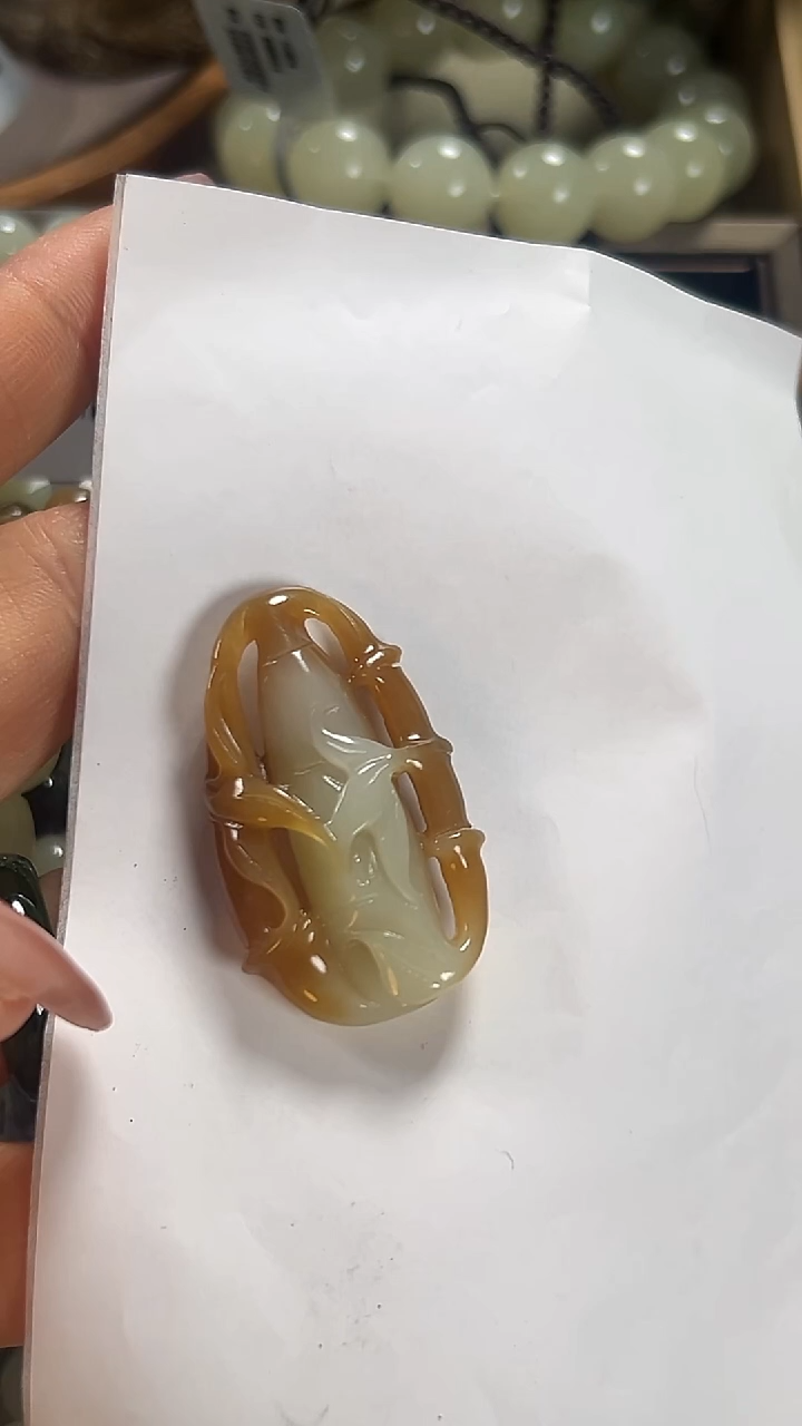 颈饰未镶嵌和田玉一****✨糖白