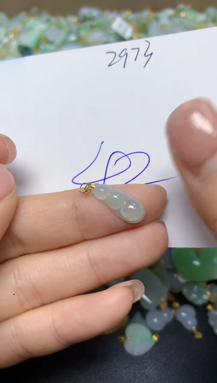 【闪购商品】翡翠挂件18K金镶嵌 天然翡翠A货