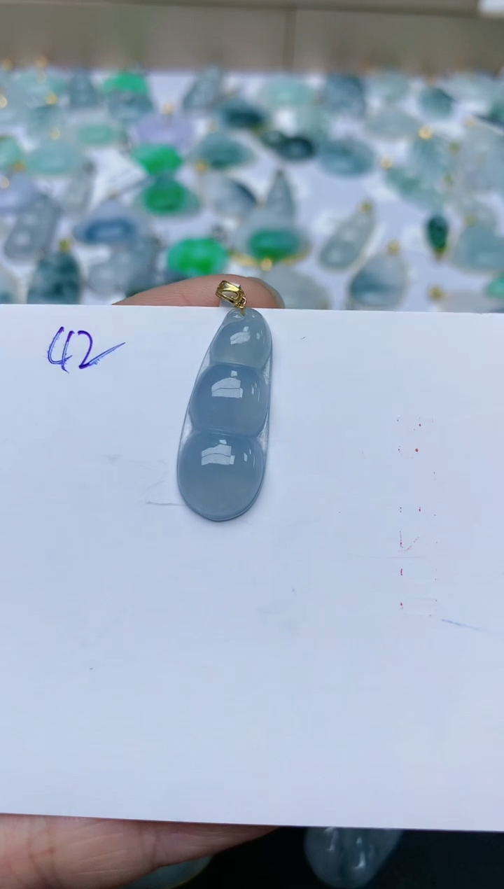 【闪购商品】翡翠颈饰18K金镶嵌天然翡翠A货    42