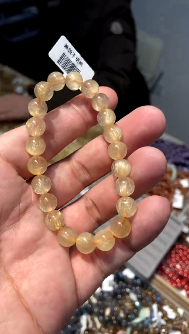 【闪购商品】水晶135-未镶嵌金发细发8.8mm
