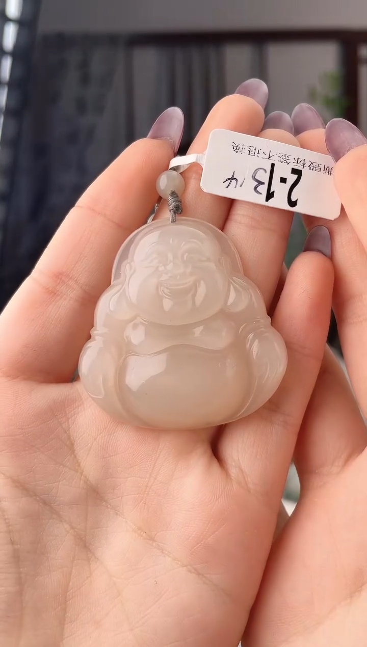 颈饰未镶嵌和田玉佛公 2-13